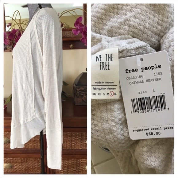 Free People Oatmeal Catalina Thermal Tunic. NWT. - Picture 6 of 7